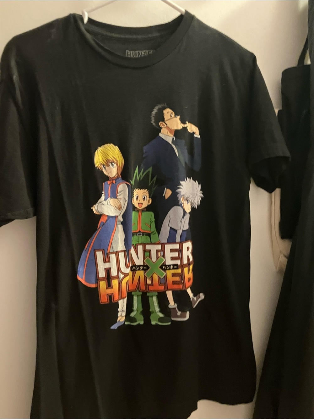 Hunter Black Anime Graphic Short Sleeve Tee with Multicolor Print